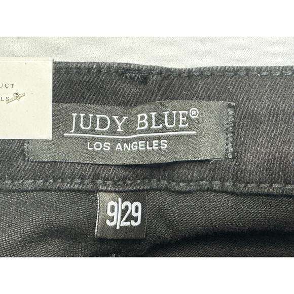 NWT Judy Blue Women's High Waist Flare Black Stretch Denim Jeans - Sz 9 (29x33) - Picture 5 of 6